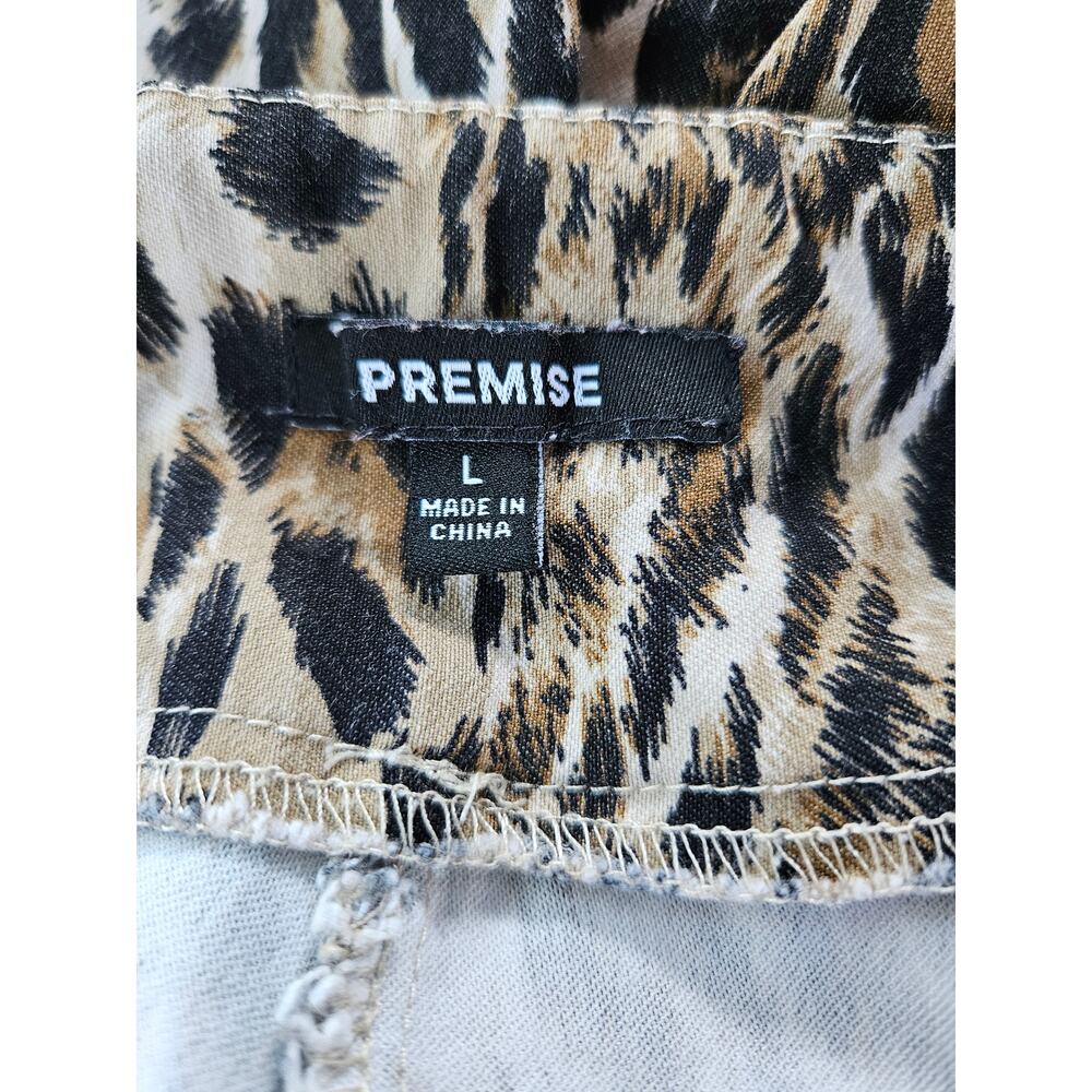 Leopard Pants Ladies LG Nice Quality Stretchy by Premise B79 - Picture 3 of 4